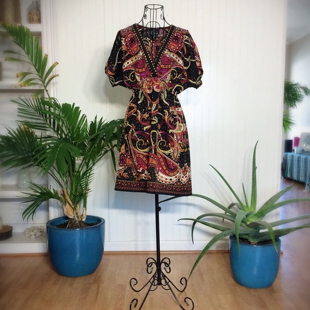 ANGIE dress or bathing suit cover up kimono MEDIUM